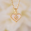 Women's Light Luxury Geometric And Heart Shape Pendant Necklace Copper Stainless Steel Electroplating Jewelry
