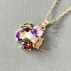 Women's Light Luxury Geometric Artificial Zircon Flower Necklace With Ochain