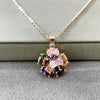 Women's Light Luxury Geometric Artificial Zircon Flower Necklace With Ochain