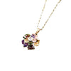 Women's Light Luxury Geometric Artificial Zircon Flower Necklace With Ochain