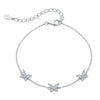 Women's Light Luxury Geometric Butterfly Shape S925 Sterling Silver Zircon Inlaid Electroplated Bracelet Jewelry