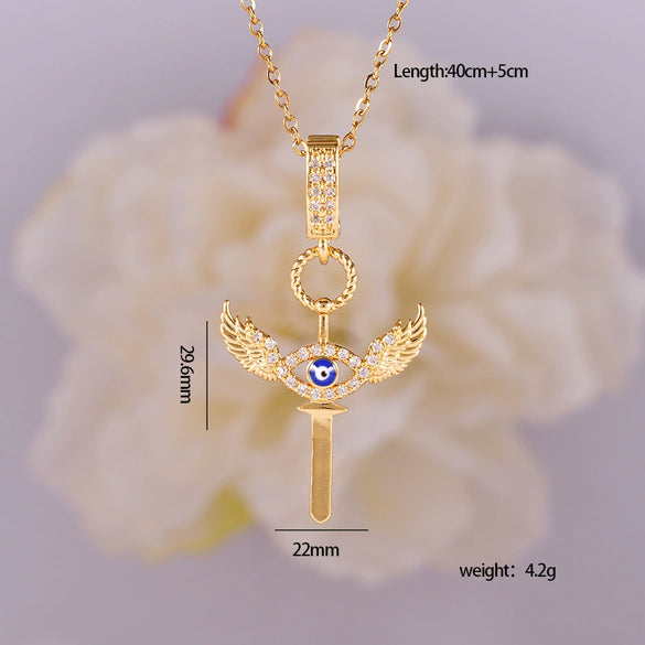 Women's Light Luxury Geometric Copper Diamond Necklace With O Word Chain And Electroplating