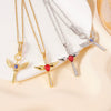 Women's Light Luxury Geometric Copper Diamond Necklace With O Word Chain And Electroplating