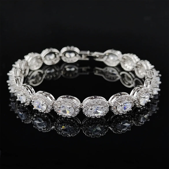 Women's Light Luxury Geometric Copper Eggshaped Bracelet