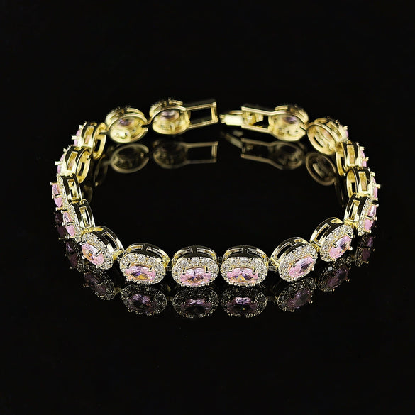 Women's Light Luxury Geometric Copper Eggshaped Bracelet