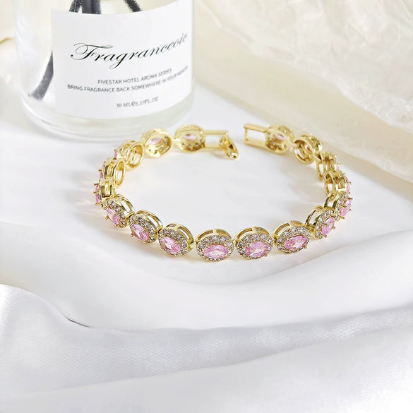 Women's Light Luxury Geometric Copper Eggshaped Bracelet