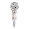 Women's Light Luxury Geometric Copper Inlaid Zircon Ring