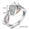 Women's Light Luxury Geometric Copper Inlaid Zircon Ring