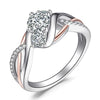 Women's Light Luxury Geometric Copper Inlaid Zircon Ring