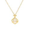 Women's Light Luxury Geometric Copper Pendant Titanium Steel Cross Chain Necklace With Diamond Design