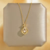 Women's Light Luxury Geometric Copper Pendant Titanium Steel Cross Chain Necklace With Diamond Design
