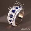 Women's Light Luxury Geometric Copper Ring Set With Zirconia