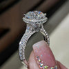 Women's Light Luxury Geometric Copper Ring With Micro Inlay Zirconia