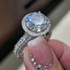 Women's Light Luxury Geometric Copper Ring With Micro Inlay Zirconia