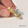 Women's Light Luxury Geometric Copper Ring With Zircon Design