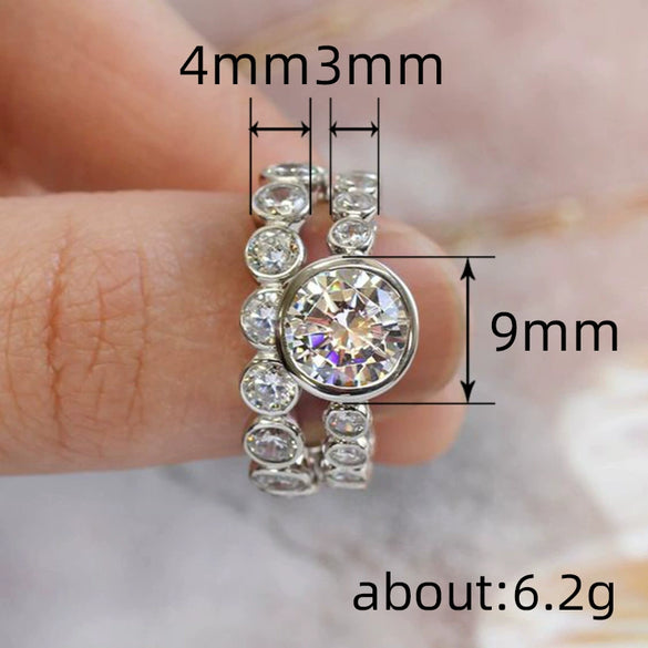 Women's Light Luxury Geometric Copper Ring With Zirconia Design
