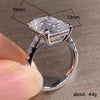 Women's Light Luxury Geometric Copper Simulated Diamond Ring With Zircon