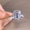 Women's Light Luxury Geometric Copper Simulated Diamond Ring With Zircon