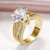 Women's Light Luxury Geometric Copper Zircon Ring