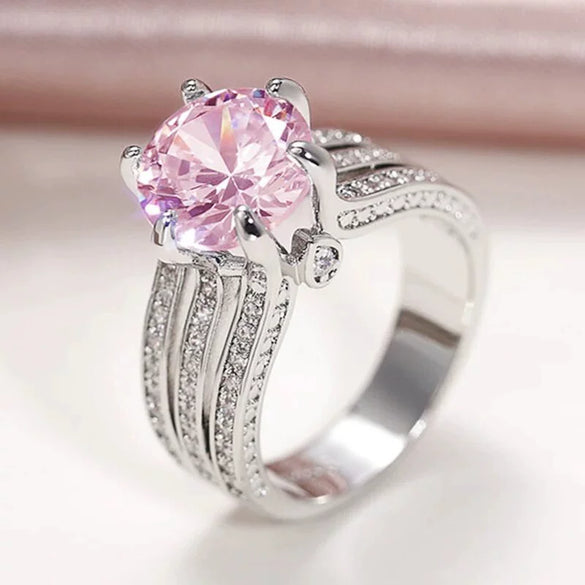 Women's Light Luxury Geometric Copper Zircon Ring