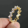 Women's Light Luxury Geometric Copper Zircon Ring