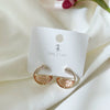 Women's Light Luxury Geometric Crescent Half Moon Earrings In Environmental Protection Copper With Colorful Zircon