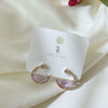Women's Light Luxury Geometric Crescent Half Moon Earrings In Environmental Protection Copper With Colorful Zircon