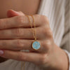 Women's Light Luxury Geometric Cross Necklace With Colorful Enamel Pendant Copper Electroplated Clavicle Chain