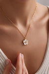 Women's Light Luxury Geometric Cross Necklace With Colorful Enamel Pendant Copper Electroplated Clavicle Chain