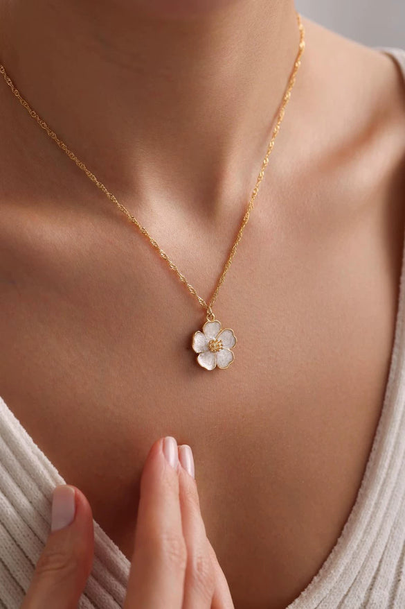 Women's Light Luxury Geometric Cross Necklace With Colorful Enamel Pendant Copper Electroplated Clavicle Chain