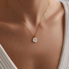Women's Light Luxury Geometric Cross Necklace With Colorful Enamel Pendant Copper Electroplated Clavicle Chain