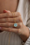 Women's Light Luxury Geometric Cross Necklace With Colorful Enamel Pendant Copper Electroplated Clavicle Chain