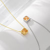 Women's Light Luxury Geometric Diamond 925 Sterling Silver Cube Sugar Pendant Necklace With Cross Chain