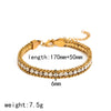 Women's Light Luxury Geometric Diamond Zircon Titanium Steel Bracelet