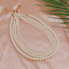 Women's Light Luxury Geometric Handmade Imitation Pearl Clavicle Chain Necklace