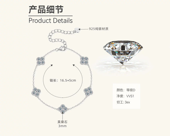 Women's Light Luxury Geometric Moissanite S925 Sterling Silver Earrings With Electroplating