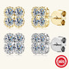 Women's Light Luxury Geometric Moissanite S925 Sterling Silver Earrings With Electroplating