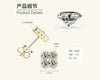 Women's Light Luxury Geometric Moissanite S925 Sterling Silver Earrings With Electroplating