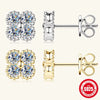 Women's Light Luxury Geometric Moissanite S925 Sterling Silver Earrings With Electroplating