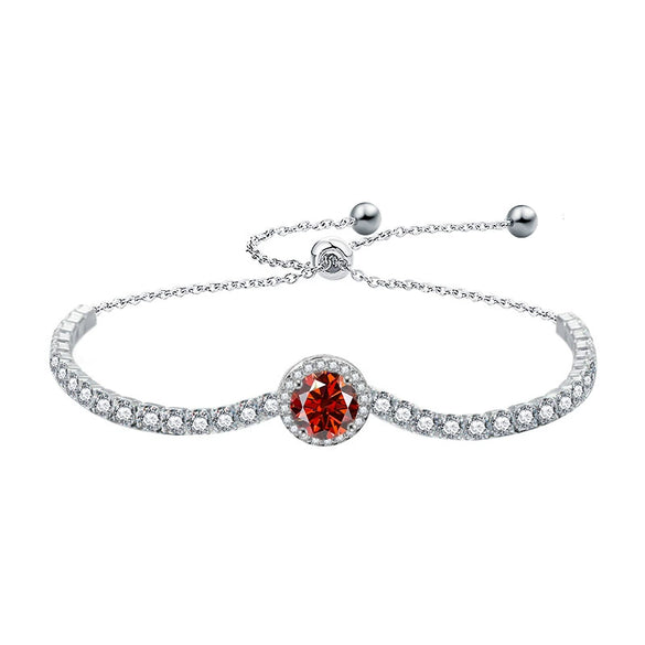 Women's Light Luxury Geometric Moissanite 925 Sterling Silver Bracelet
