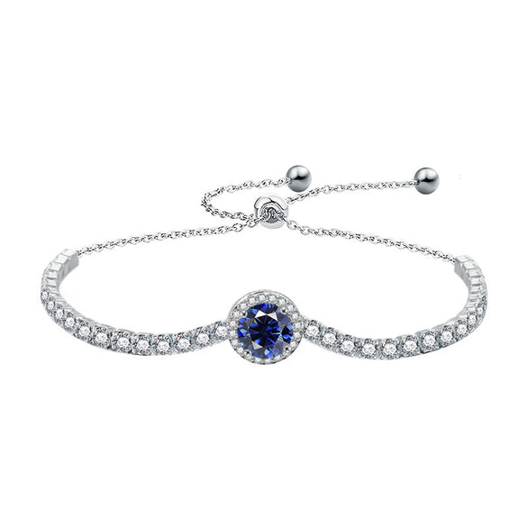 Women's Light Luxury Geometric Moissanite 925 Sterling Silver Bracelet