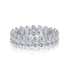 Women's Light Luxury Geometric Oval Zircon S925 Sterling Silver Ring With Electroplating