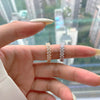 Women's Light Luxury Geometric Oval Zircon S925 Sterling Silver Ring With Electroplating