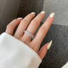Women's Light Luxury Geometric Oval Zircon S925 Sterling Silver Ring With Electroplating