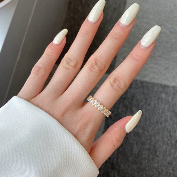 Women's Light Luxury Geometric Oval Zircon S925 Sterling Silver Ring With Electroplating