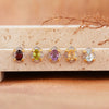 Women's Light Luxury Geometric S925 Sterling Silver Colored Gemstone Earrings Set With Natural Topaz Garnet Amethyst Citrine