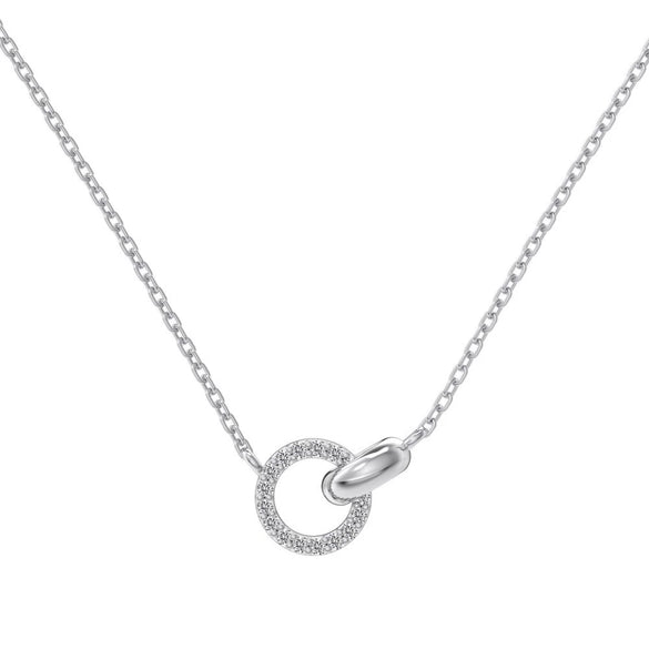 Women's Light Luxury Geometric S925 Sterling Silver Electroplated Cross Chain Necklace