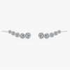 Women's Light Luxury Geometric S925 Sterling Silver Inlaid Zircon Earrings With Diamond Design