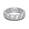 Women's Light Luxury Geometric S925 Sterling Silver Ring With Electroplating And Arc Ties Winding Design