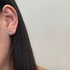 Women's Light Luxury Geometric Silver Earrings In Rice Word And Snowflake Shape With Electroplating